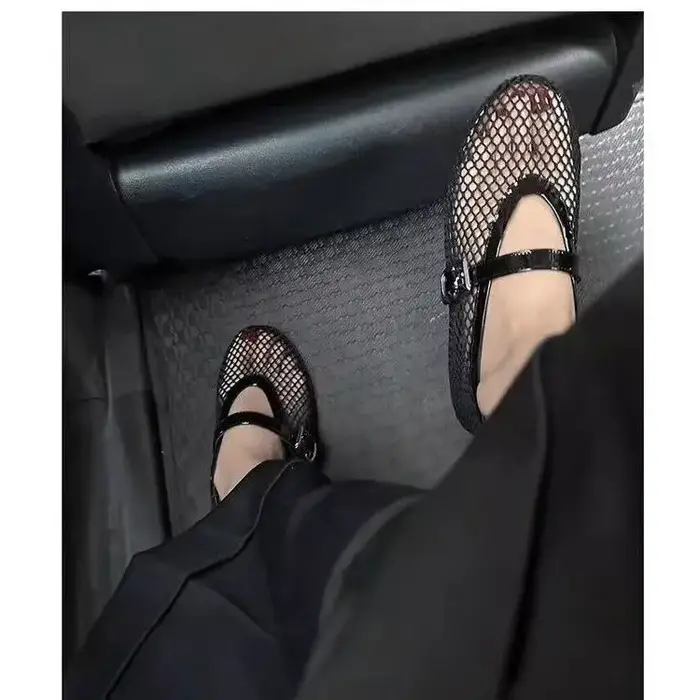 Femmes maille ballerines résille