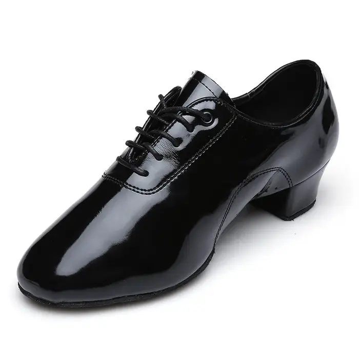 Chaussures de danse standard pour hommes, chaussures de danse en cuir à talon bas pour la pratique e