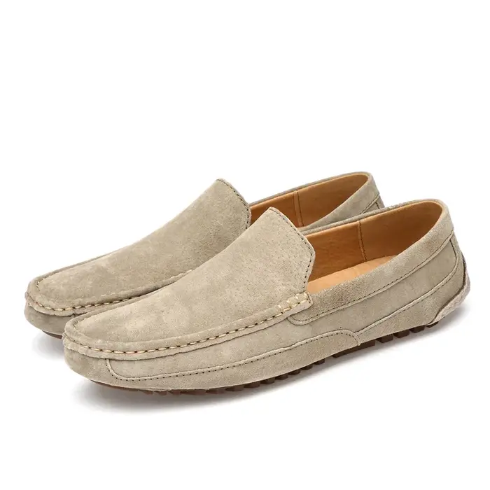 Mocassins en cuir suédé pour hommes