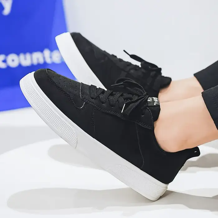 Baskets basses vertes pour hommes
