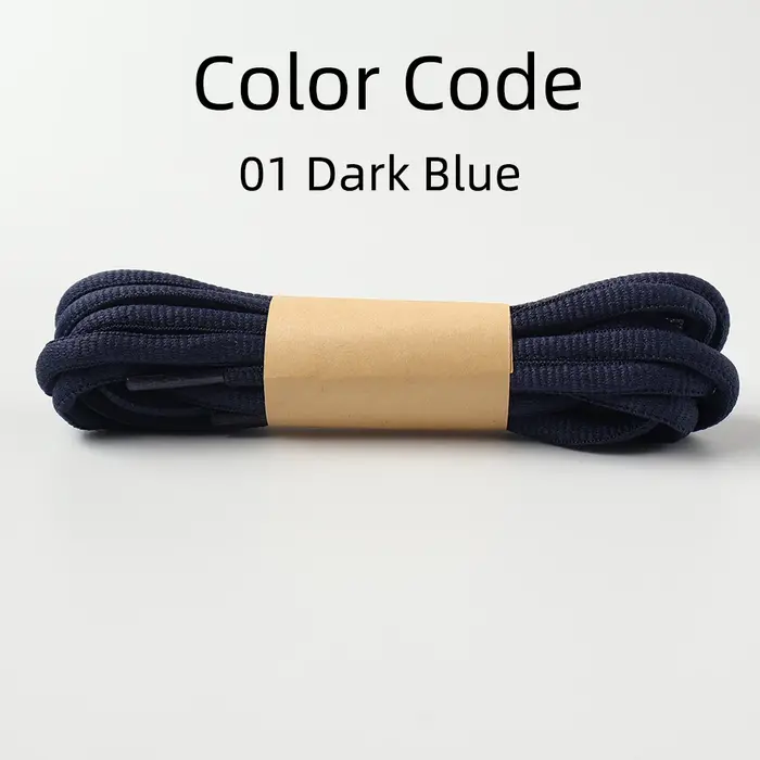 Lacets de baskets élégants pour femmes, lacets ronds pour Nike Boa bleu bleu foncé 100-160cm, sangle