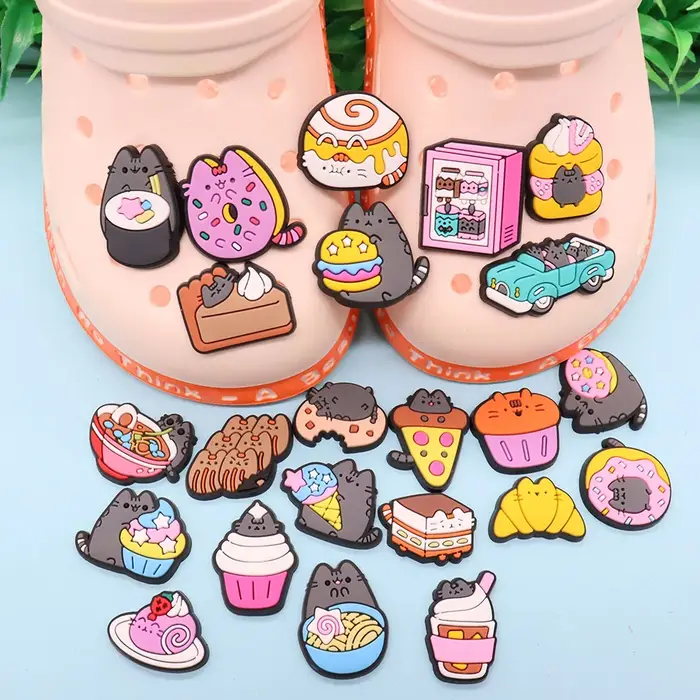 AdTosLittle Cat Chi Cake Sandals Shoe Charms, PVC, Accessoires, Food Designer, Décoration, Bracelet
