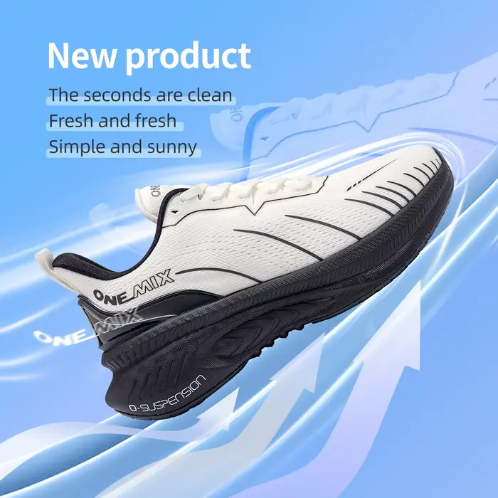 ONEMIX nouvelles chaussures de course à amorti pour hommes coureurs lourds appropriés à lacets sport