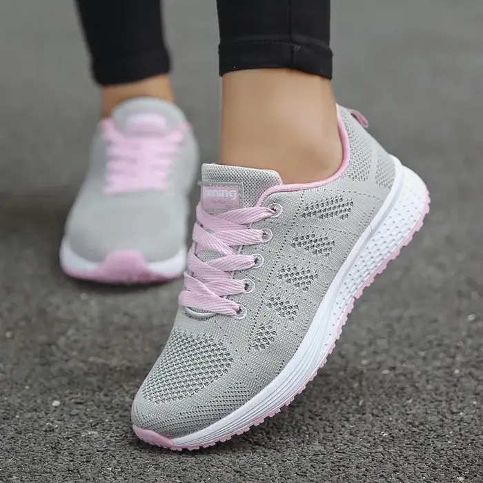 Femmes chaussures décontractées mode respirant marche maille