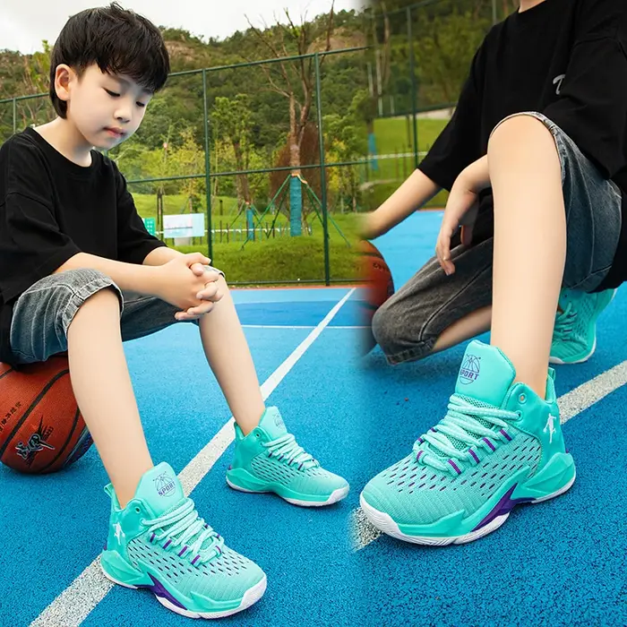 Nouveaux enfants chaussures de basket-ball garçon Original hommes professionnel enfants respirant bottes de basket-ball confortable athlétique coussin marque
