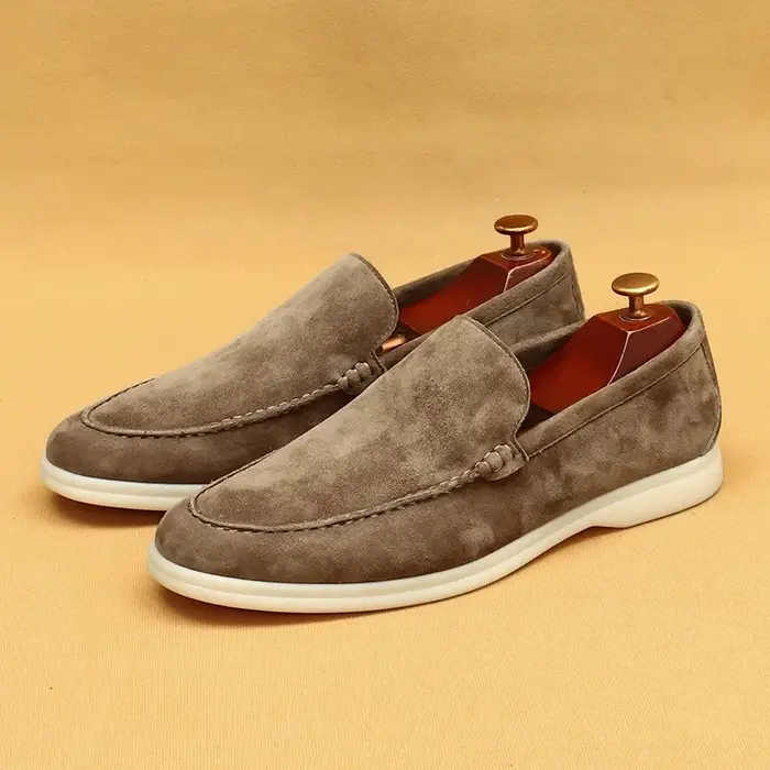 Chaussures pour hommes en cuir véritable et peau de mouton