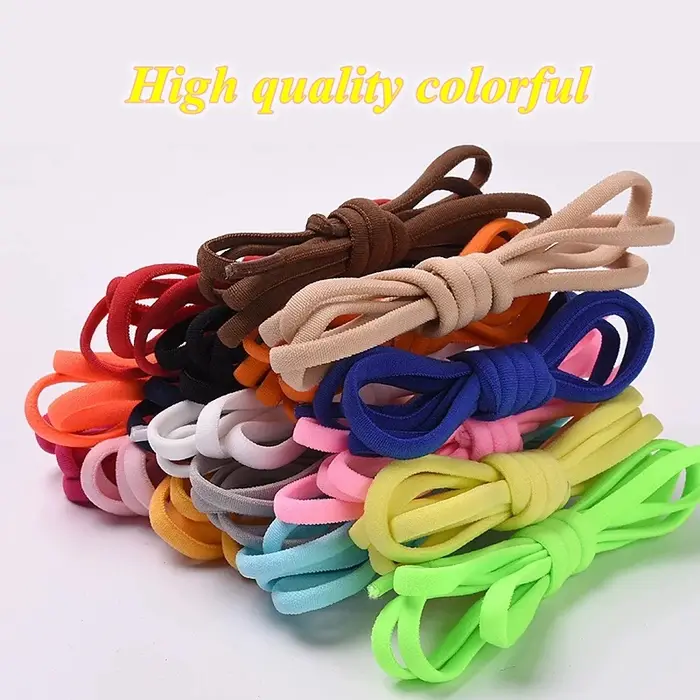 Lacets élastiques sans nœud en demi-cercle pour enfants et adultes, lacets de baskets à verrou métal