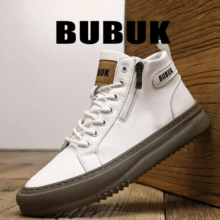 Bubuk Chaussures d'extérieur pour hommes, bottines mi-hautes tendance et confortables, adaptées à la randonnée et à l'alpinisme, chaussures pour hommes pour le style décontracté et le travail