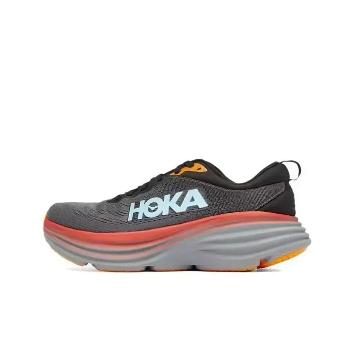 Hoka Bondi 8 Chaussures de course légères pour hommes et femmes, baskets respirantes avec amorti en tissu, baskets d'extérieur.