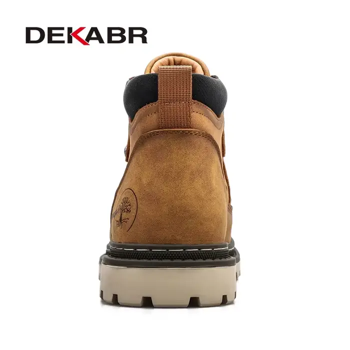 DEKABR chaussures de travail décontractées pour hommes automne hiver fourrure chaude Plus bottes rétro résistant à