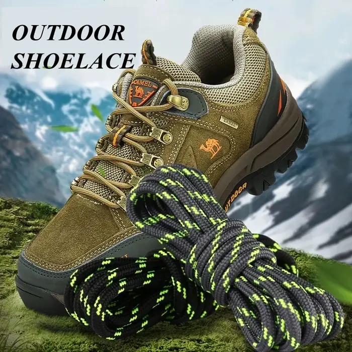 Lacets Lumineux d'Extérieur pour Chaussures de dehors, Rond Décontracté, Randonnée, Corde Antidérapa