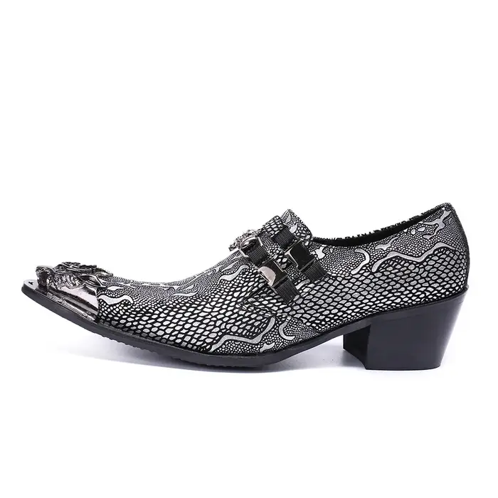 Christina Bella – chaussures en cuir véritable pour hommes, Style italien, bout pointu, talons hauts