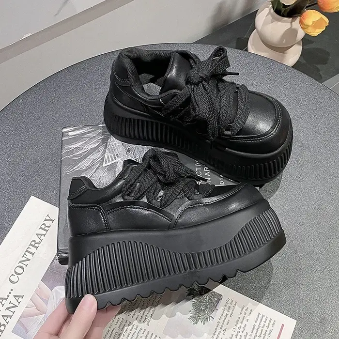 Baskets décontractées à plateforme de 9 cm pour femmes