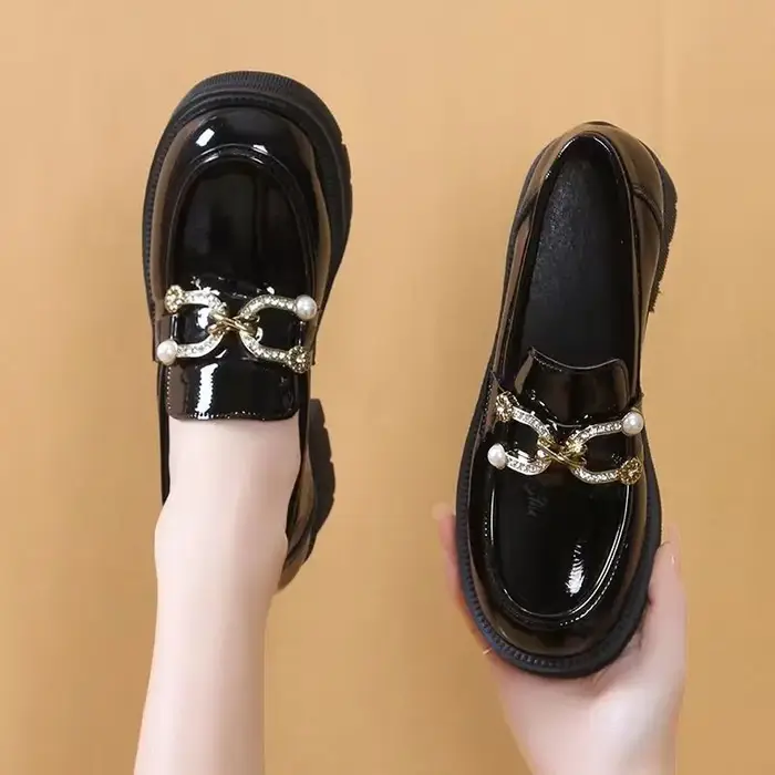 Chaussures à plateforme en perles à essence pour femmes, style japonais Lolita, Mary, gothique, soir