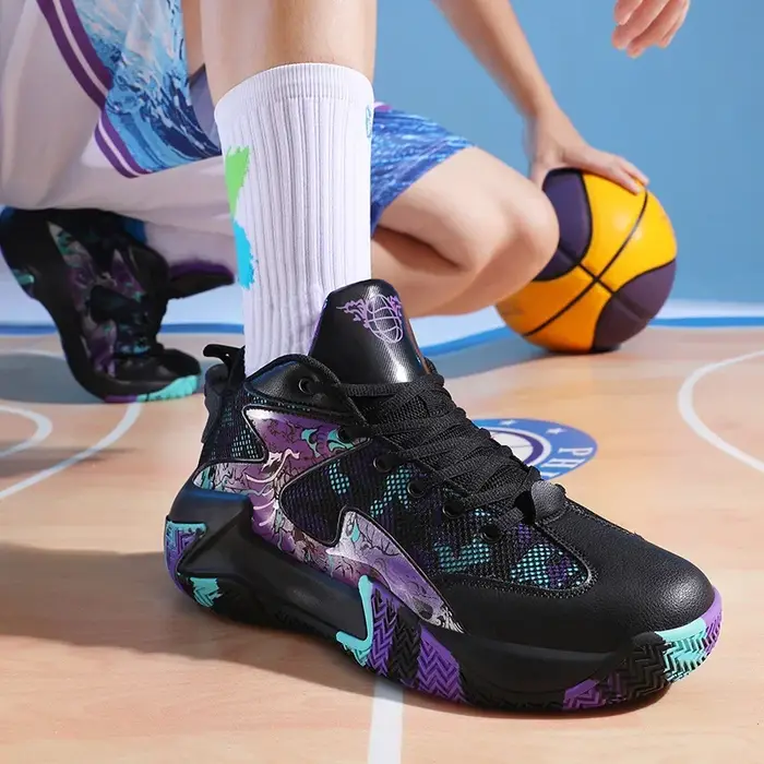 Hommes chaussures de basket-ball femmes unisexe respirant athlétique antidérapant formateur