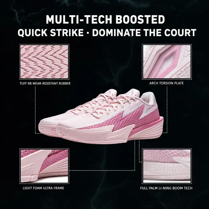 Li-Ning WADE FLASH 2 Chaussures de basket-ball pour hommes BOOM avec amorti respirant et semelle stable ABPV013