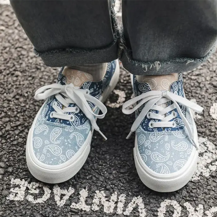 Filles bleu fleur toile baskets femme décontracté à lacets Tenis école étudiant