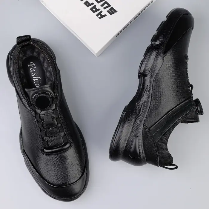 Chaussures de sport pour hommes en cuir véritable