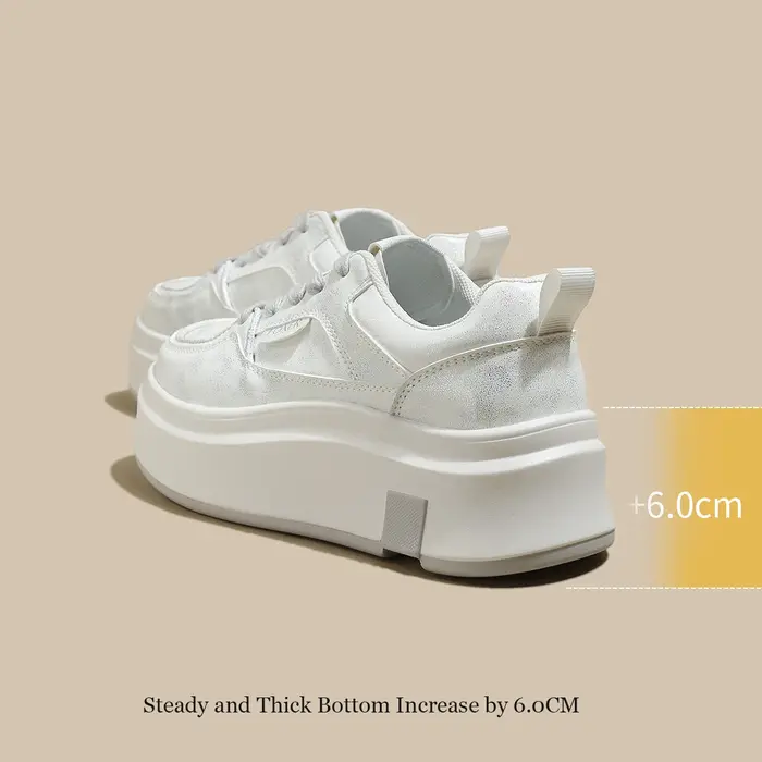 FOXER 2026 Printemps-Été – Baskets compensées pour femme à semelle épaisse