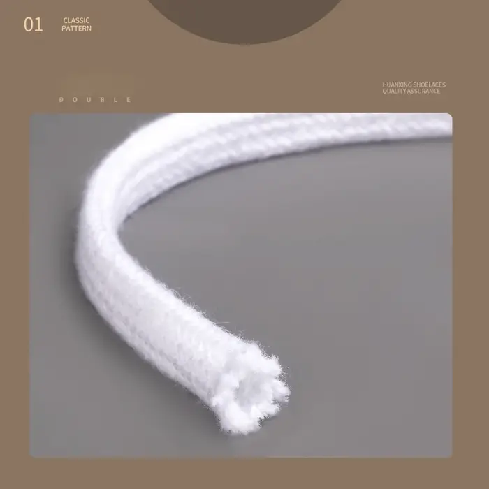 1 Paire de Lacets Plats en Coton de Haute Qualité pour Baskets et Chaussures en Toile