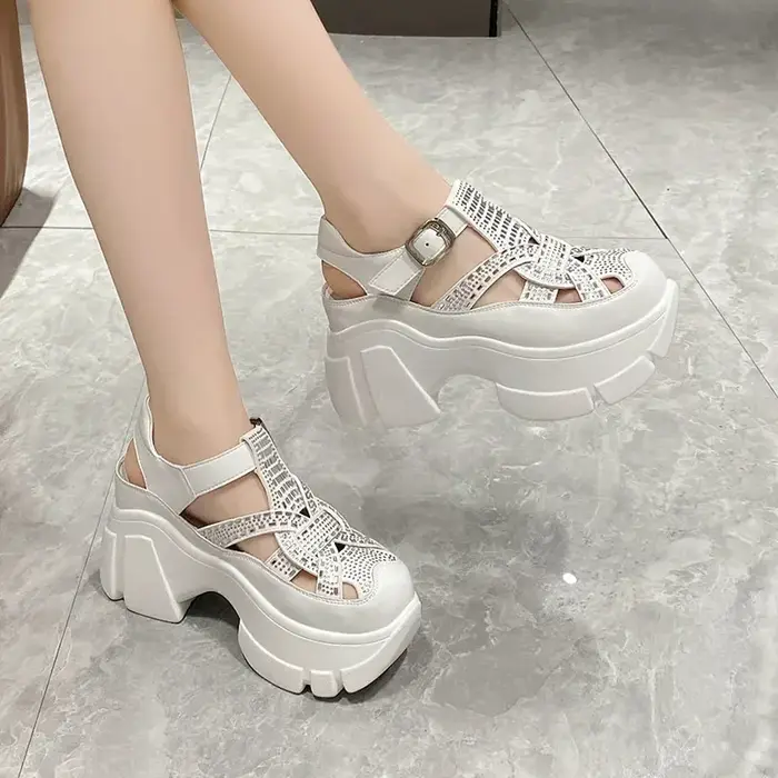 Papa sandales femmes 2025 été nouvelle plate-forme chaussures eau diamant sport