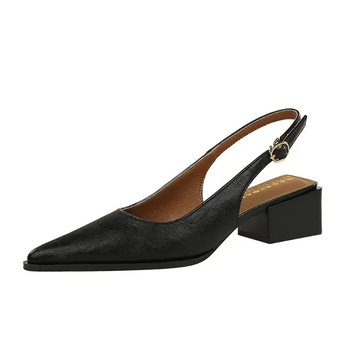 Chaussures pour femmes simples et haut de gamme avec talons épais