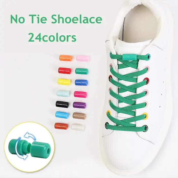 1 paire de lacets sans attaches chaussures plates lacets élastiques pour enfants et adultes baskets