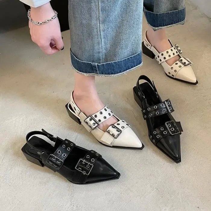 Chaussures pointues Mary Jane pour femmes