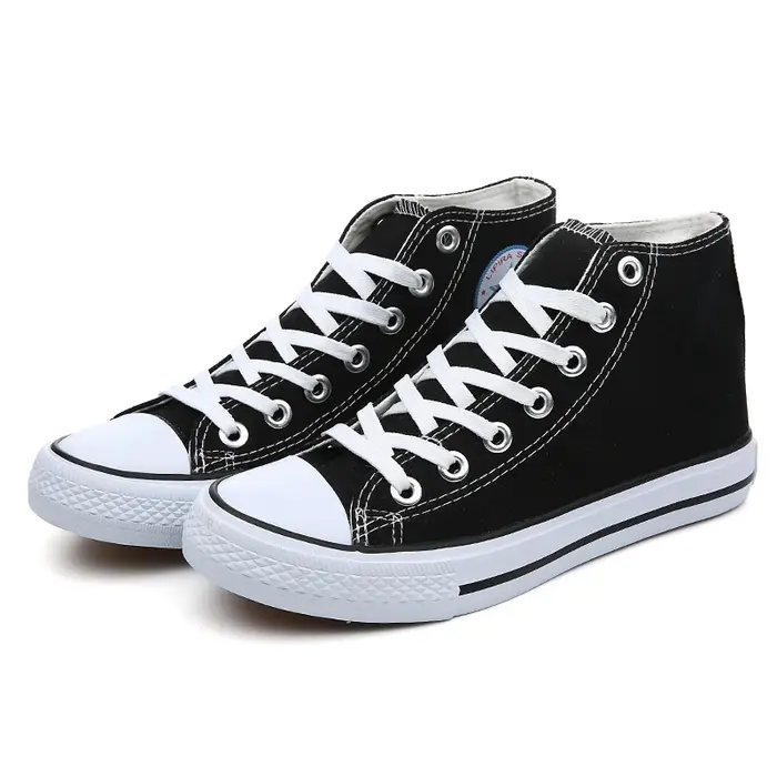 Offres spéciales hommes femmes baskets mode haut en cuir à lacets chaussures décontractées anti-déra