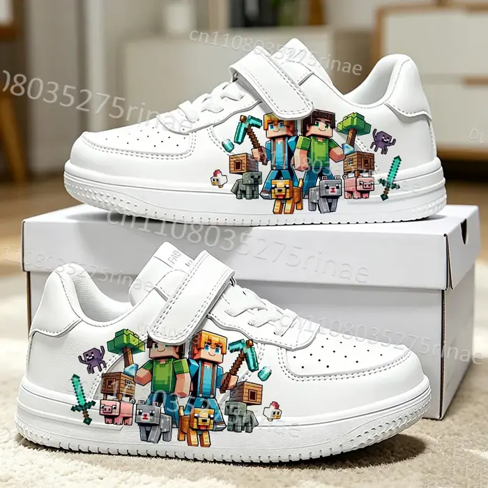 Nouvelles Chaussures de Course M-Minecrafts 2026 pour Adolescents et Enfants – Baskets Respirantes et Décontractées à Coupe Basse pour Garçons et Filles – Idéal Cadeau