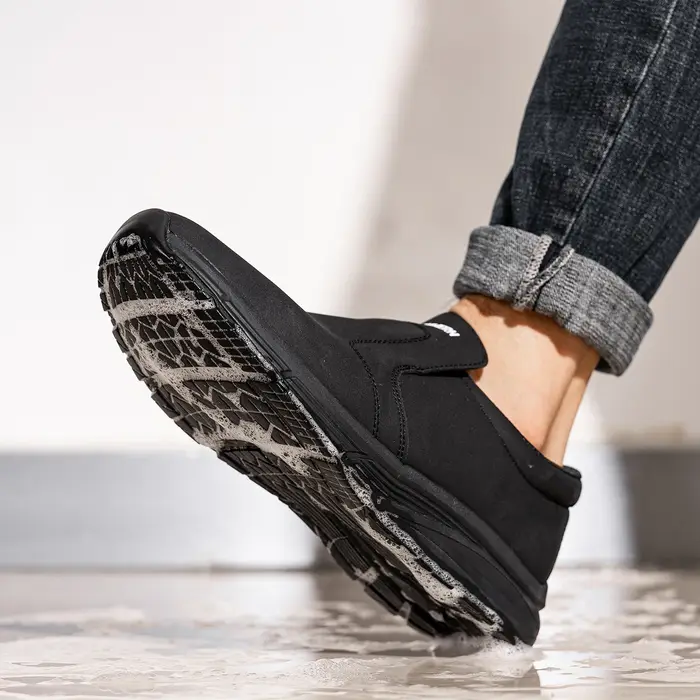 LARNMERN chaussures de Chef pour hommes résistant cuisine cuisinier imperméable antidérapant chaussu