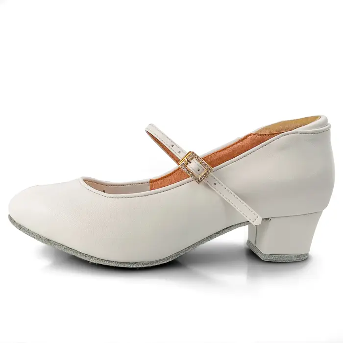 Vennystyle chaussures de danse latine-chaussures de pratique de salon blanches professionnelles pour filles avec