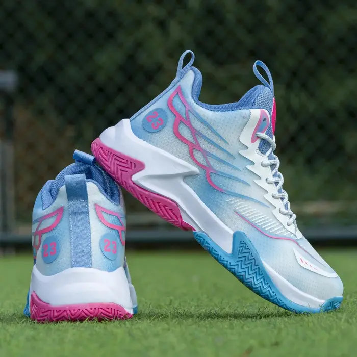 Chaussures de basketball montantes pour hommes, baskets de sport à semelle souple, décontractées et 