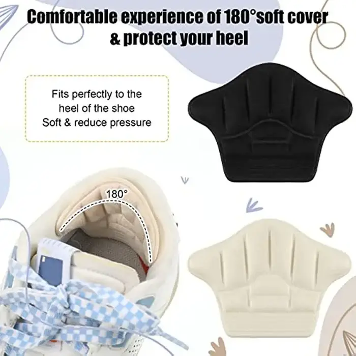 Coussinets de protection de talon en cuir, taille réglable, pour chaussures de sport, soulage la dou