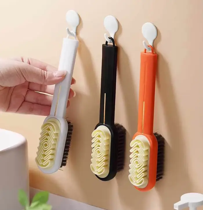 Brosse de nettoyage en daim à manche Long à 2 côtés