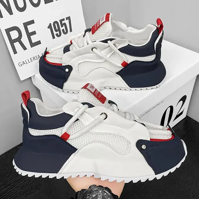 Baskets grande taille pour hommes mode chaussures décontractées en plein air respirant formateur Shhoes