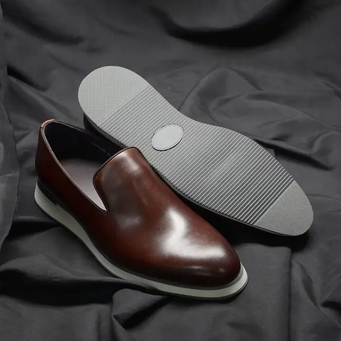 Chaussures mocassins classiques en cuir véritable pour hommes