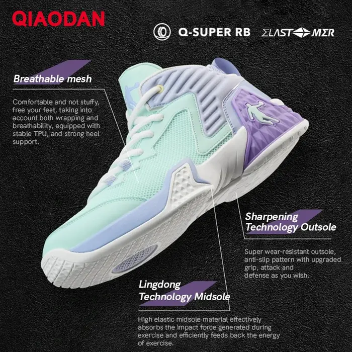 QIAODAN MOLI 1.0 chaussures de basket-ball pour hommes 2025 maille anti-dérapant absorbant les chocs vêtements respirants résistant baskets QXA013251111R