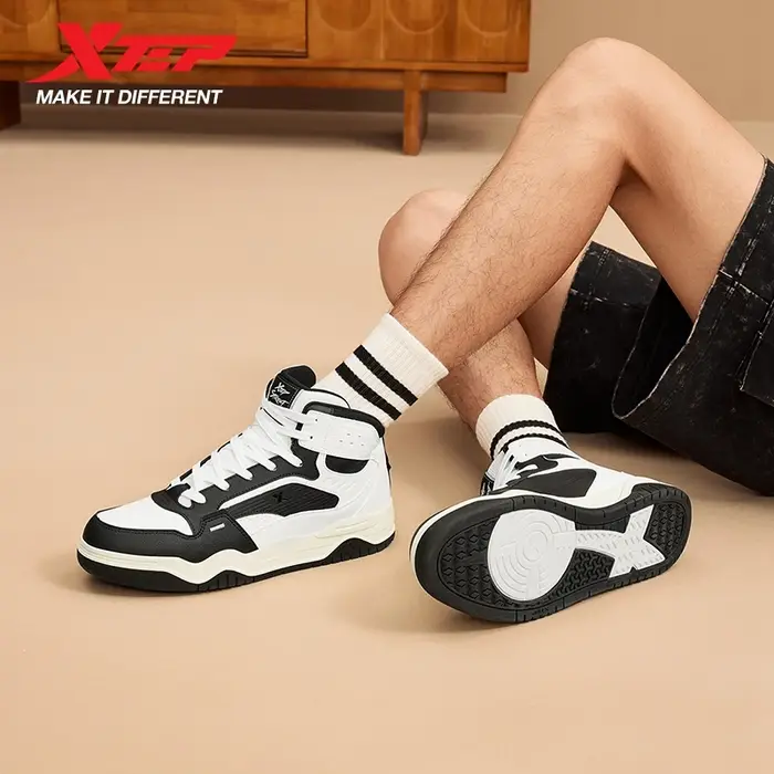 Xtep décontracté chaussures pour hommes Style de rue respirant mode Absorption des chocs durabilité coussin loisirs extérieur Sneaker 875319310001