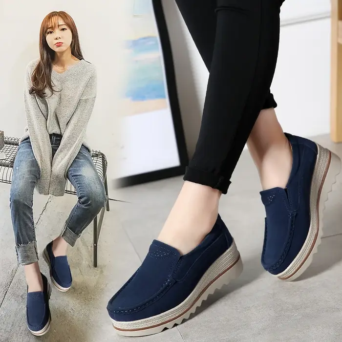 Nouvelles grosses baskets femmes chaussures mode plate-forme mocassins