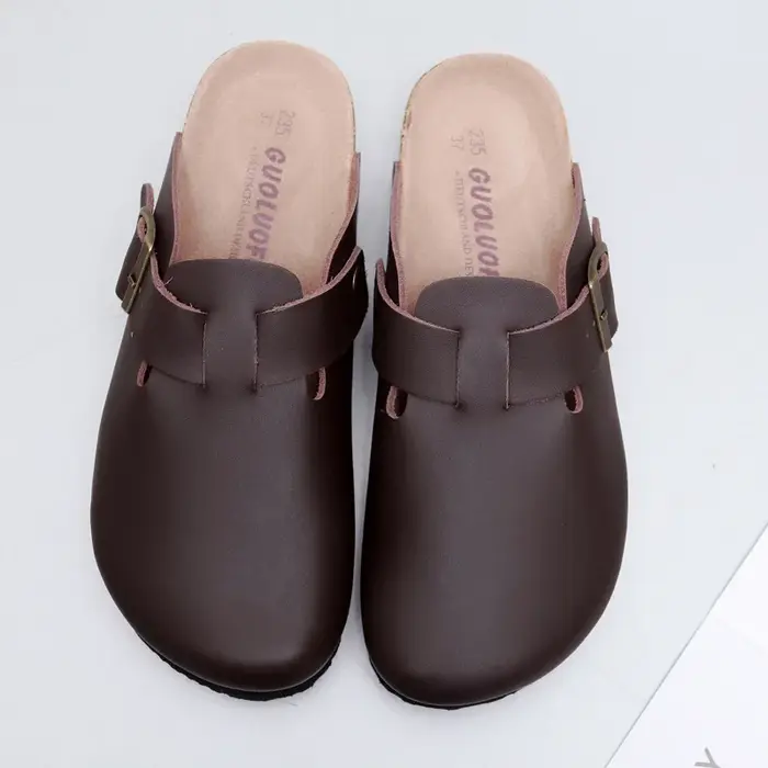 Pantoufles en cuir PU pour hommes et femmes