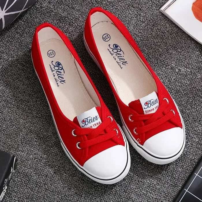 Baskets de dehors Confortables pour Femme, Chaussures Tendance, Respirantes, Décontractées, en Toile, peu Profondes, de Rencontre, 34