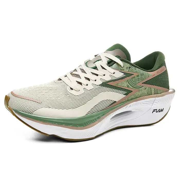 Chaussures de course à pied avec semelle en carbone, spécialité marathon, pour hommes, sport, respir