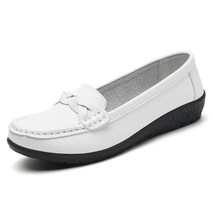 Mocassins Plats en Cuir pour Femme