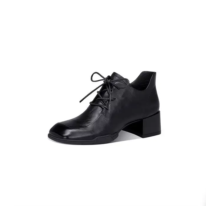 Chaussures Mary Jane en cuir véritable avec semelle intérieure en peau de mouton pour femme, nouvell