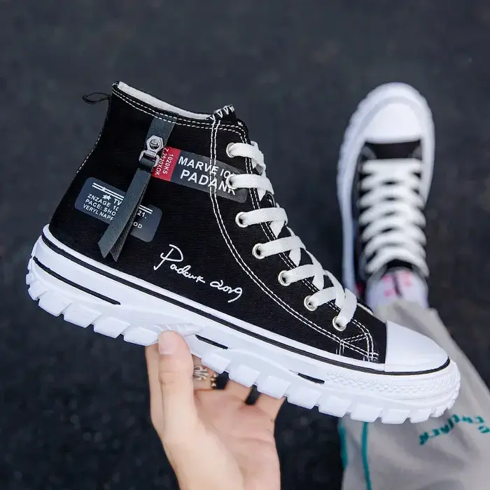 Chaussures montantes en toile respirante pour hommes