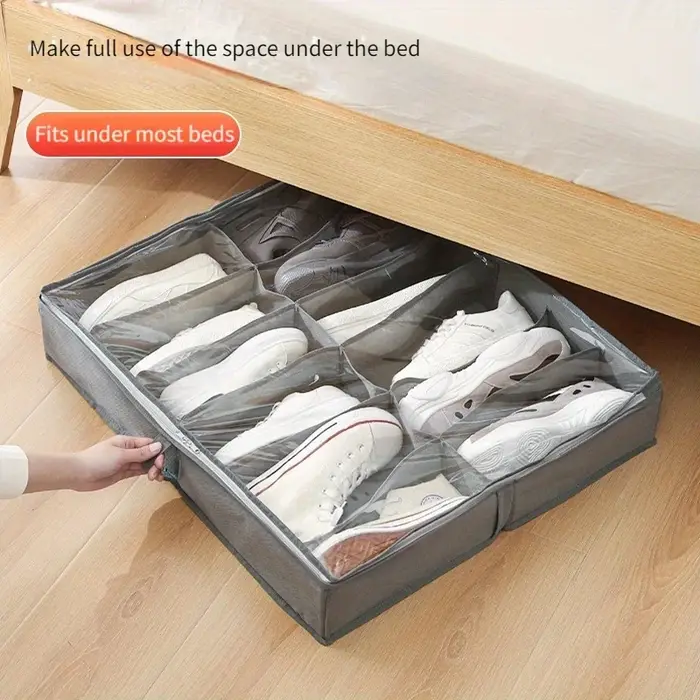 Boîte de rangement pour chaussures à 12 compartiments