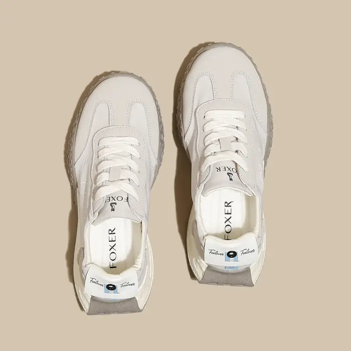 Baskets à semelle épaisse pour femmes FOXER, nouvelle collection 2026, chaussures à lacets souples e