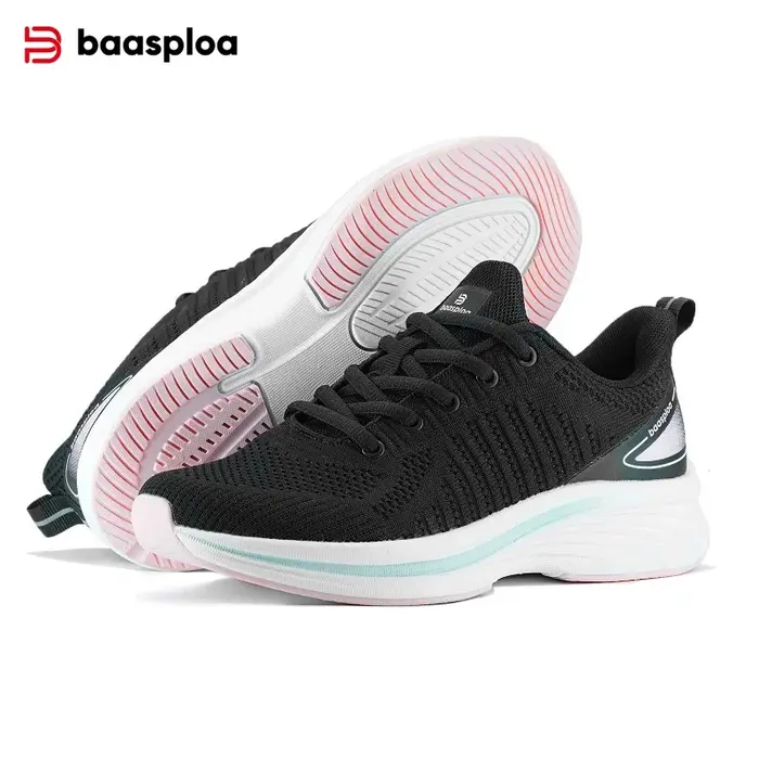 Baasploa Chaussures de sport pour femmes, confortables et légères, chaussures de course pour femmes,