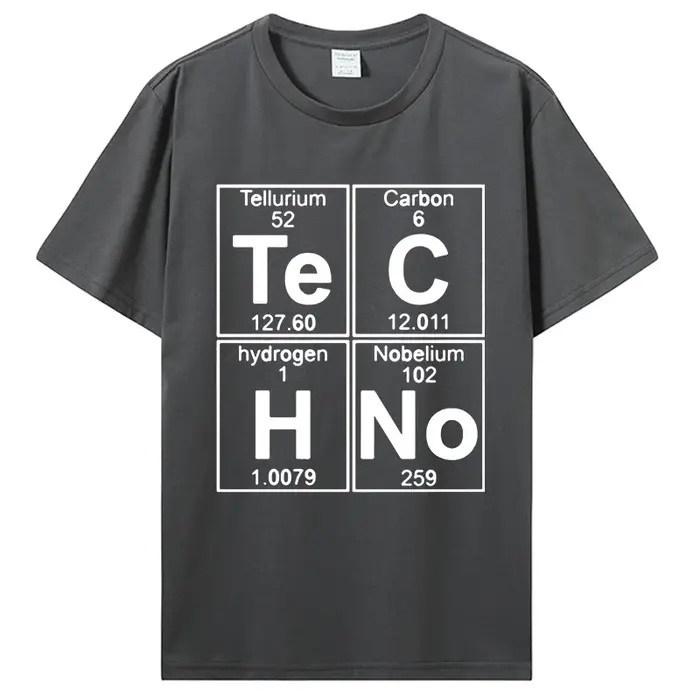 T-shirt humoristique Techno Tableau Périodique pour Hommes 100% Coton